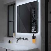 LED Spiegel Quadratisch | Wandschalter-Steuerung | Kaltweißes Licht - Reyze Seria Motivated Model 2